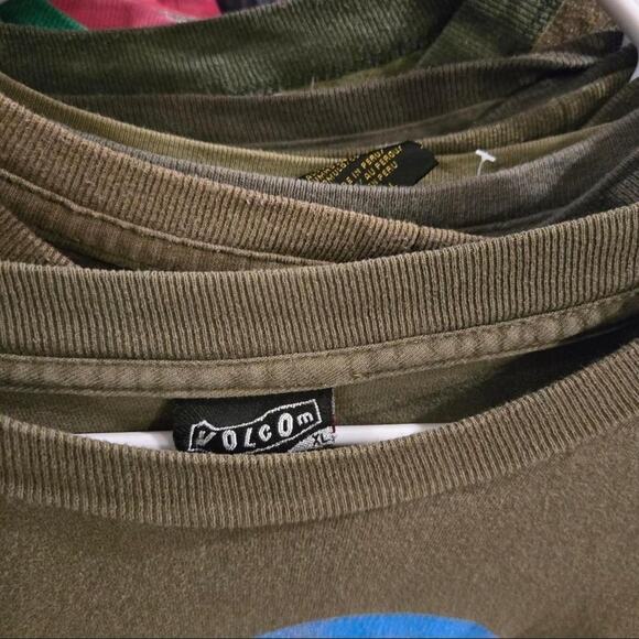 Vtg Y2k VOLCOM STONE Stencil Diamond Logo Graphic Skate Longsleeve T Shirt XL - Picture 3 of 3